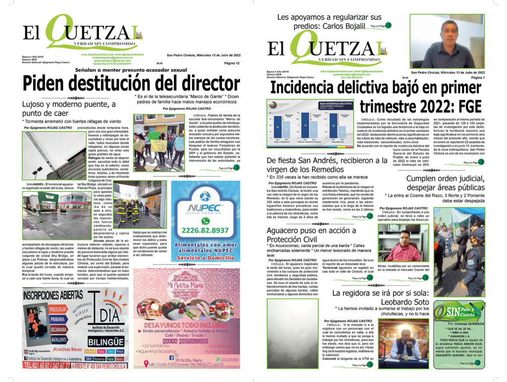 Nuestra Portada, edición 2516, 13 Julio 2022