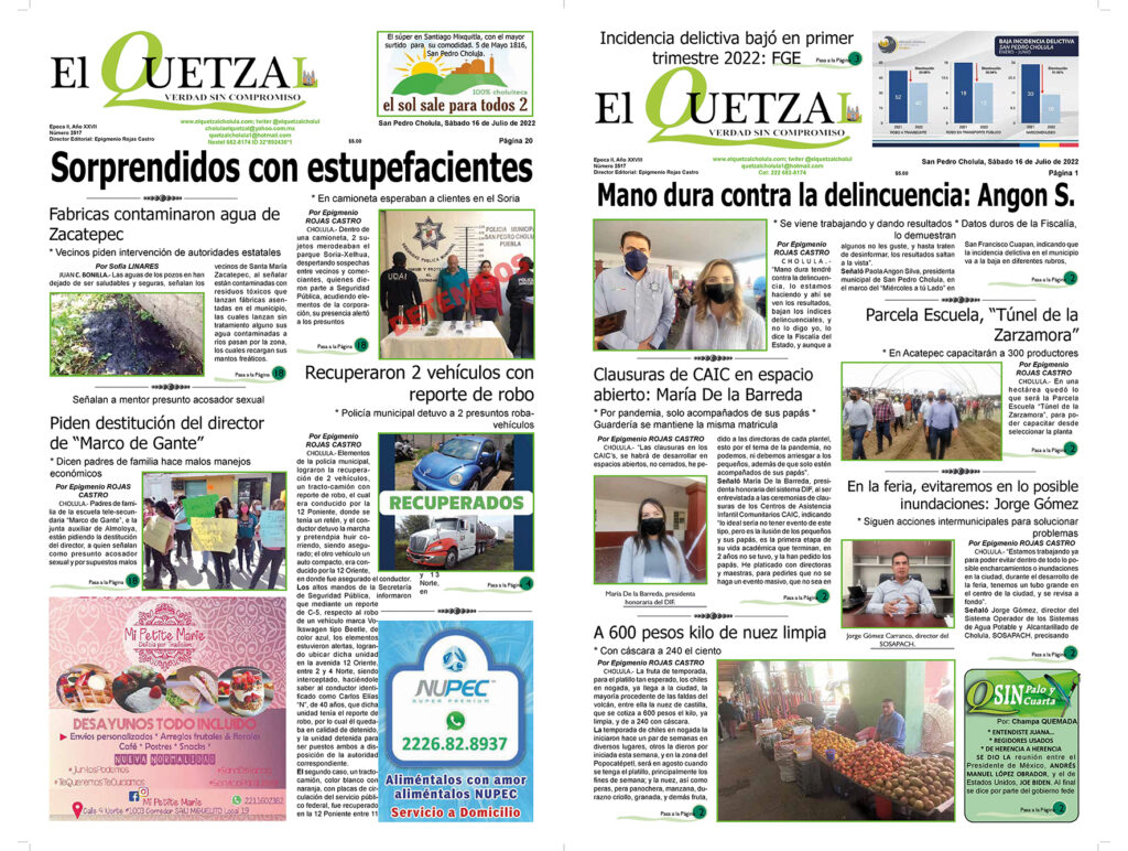 Nuestra Portada, Edición 2517 del 16 Julio 2022