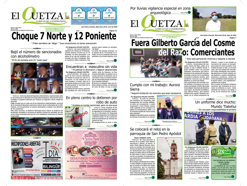Nuestra Portada, Edición 2518 del 20 Julio 2022