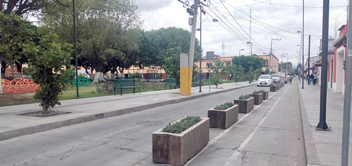 Modificarán macetones del centro de la ciudad