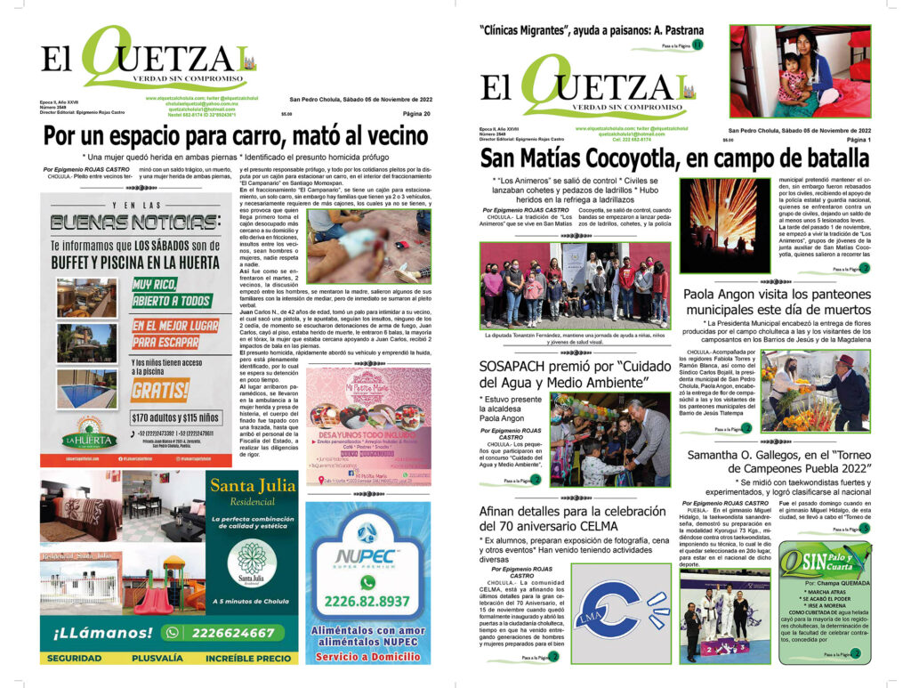 Nuestra Portada Edición 2549, del 05 Noviembre2022