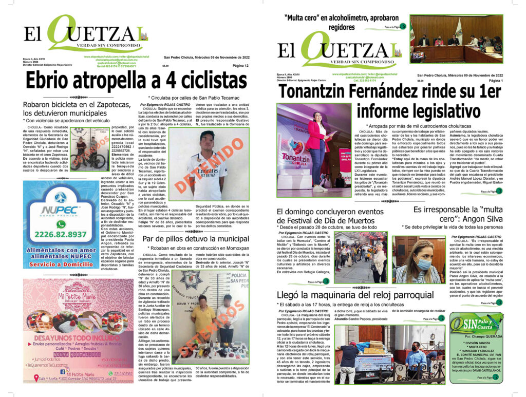 Nuestra Portada, Edición 2550, 9 Noviembre2022