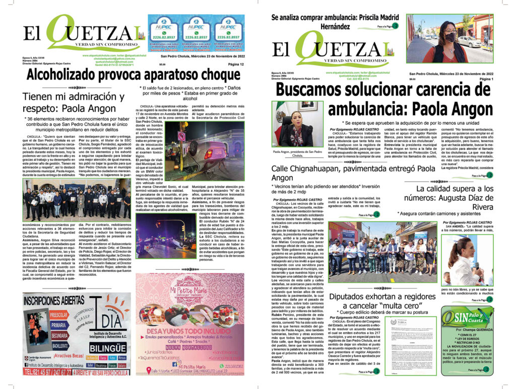 Nuestra Portada, Edición 2554, 23 Noviembre 2022