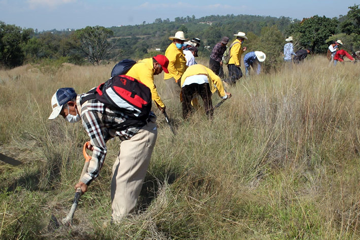 Ayuntamiento equipa y capacita a ejidatarios para el combate de incendios forestales