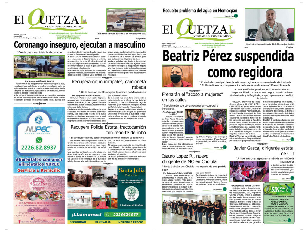 Nuestra Portada Edición 2557 03 Diciembre 2022