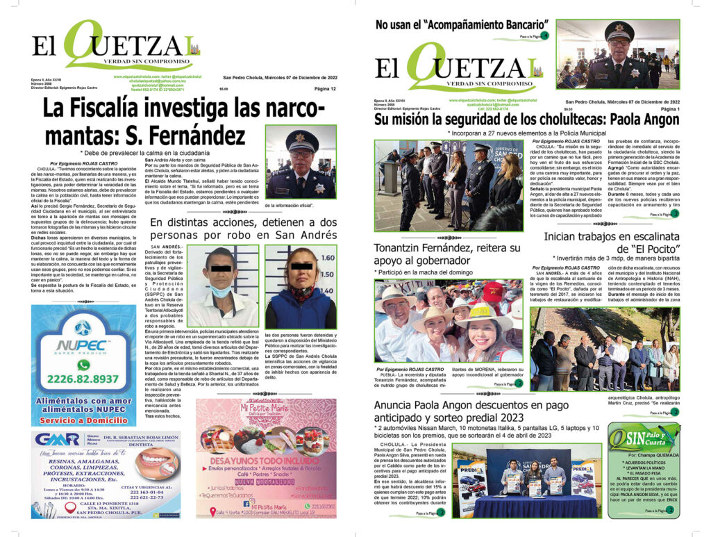 Nuestra Portada, Edición 2558, 07 Diciembre 2022