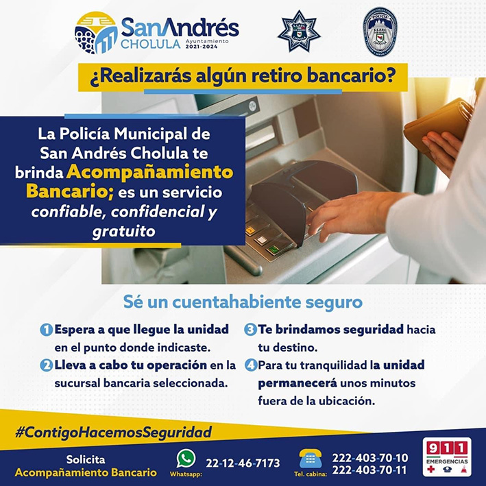 Por tú seguridad, tómalo en cuenta