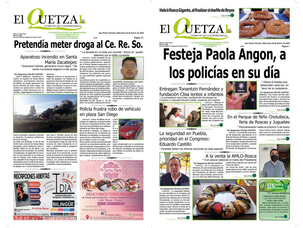Nuestra Portada, Edición 2566, 04 Enero 2023
