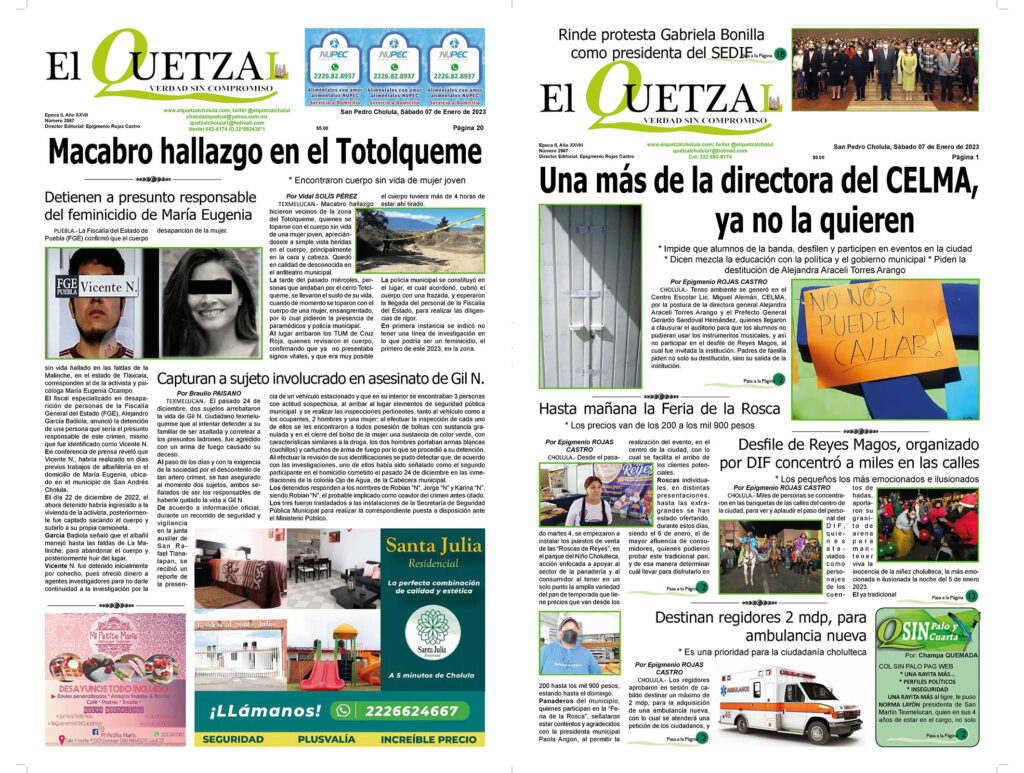 Nuestra Portada Edición 2567, 7 Enero 2023