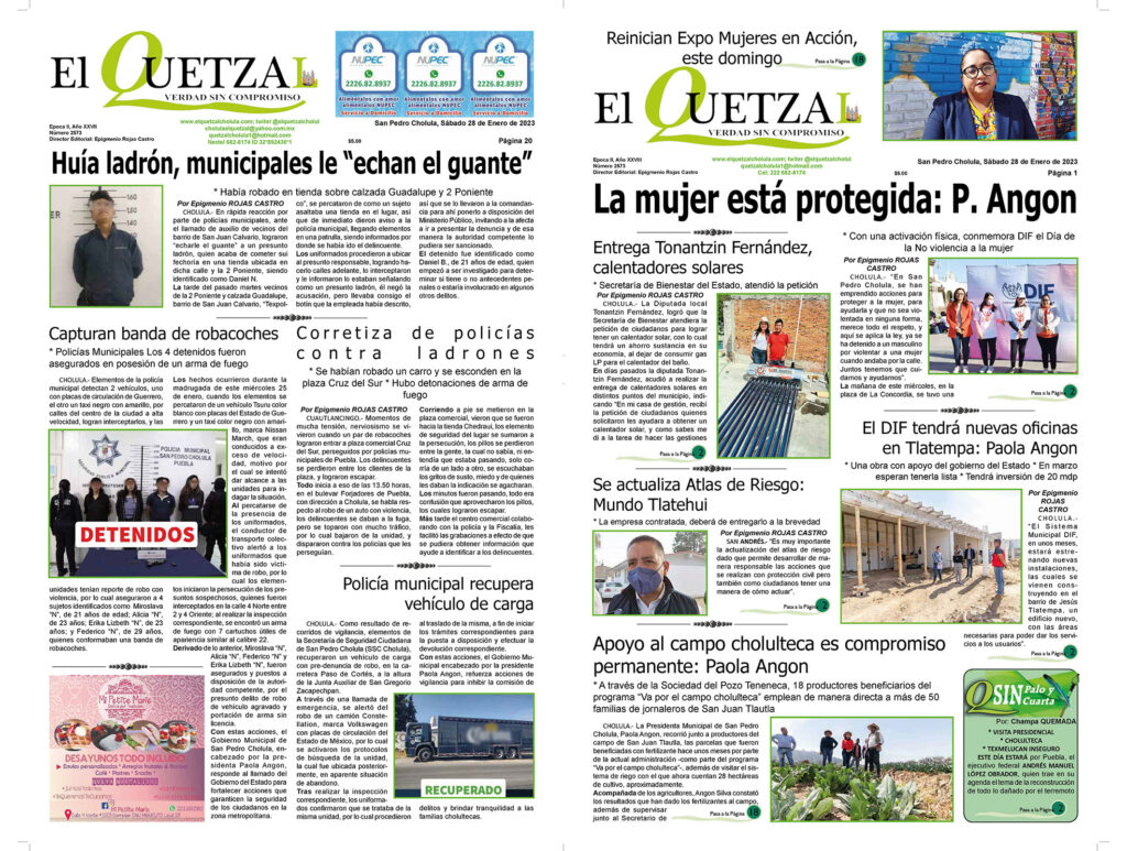 Nuestra Portada, Edición 2573, 28 enero 2023