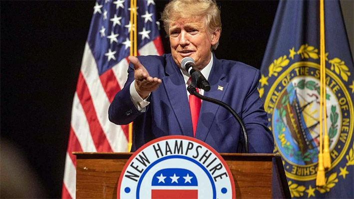 Trump se burla del gobierno de AMLO en mitin de campaña