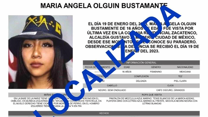 Menor María Ángela localizada viva, con lesiones en Neza