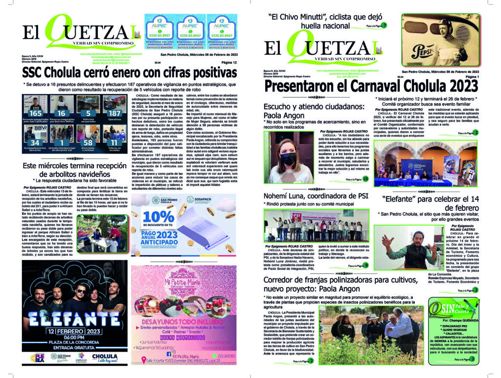 Nuestra Portada, Edición 2576, 08 Febrero 2023