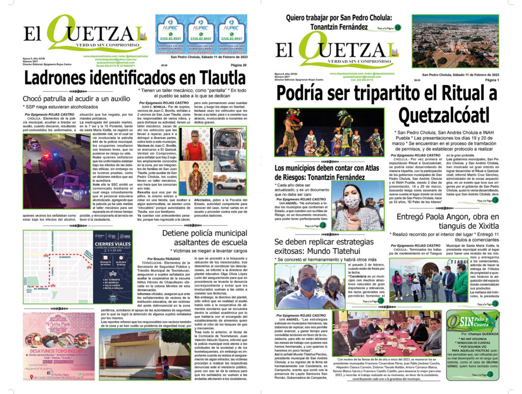 Nuestra Portada, Edición 2577, 11 Febrero 2023