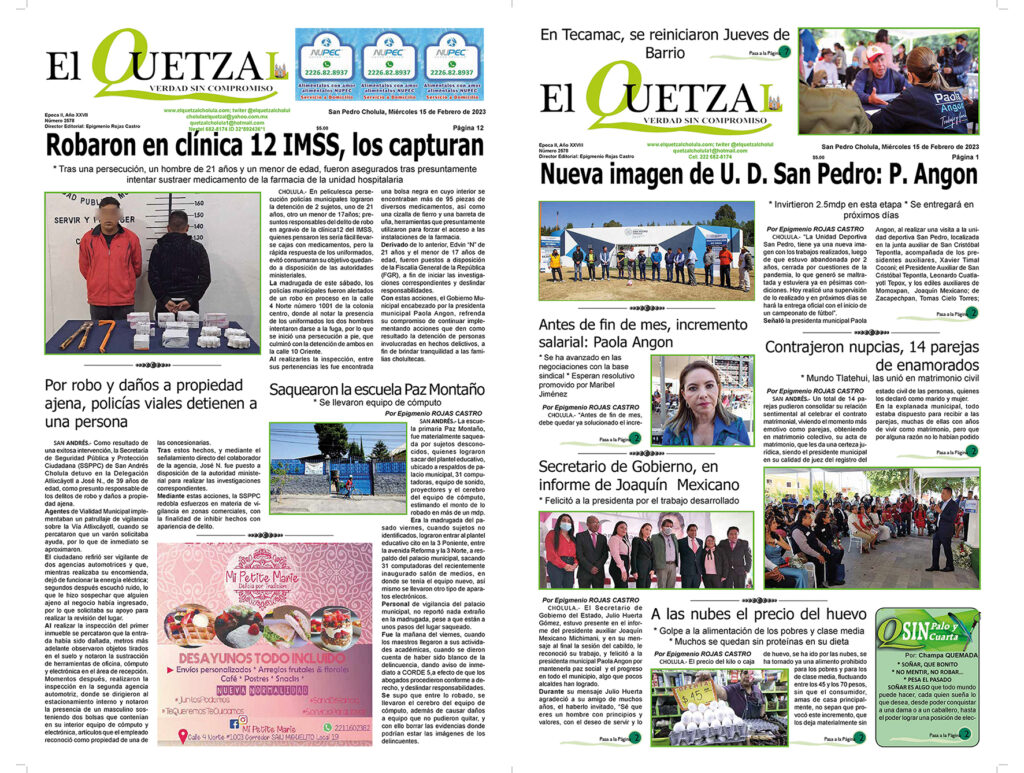 Nuestra portada, Edición 2578, 15 Febrero 2023