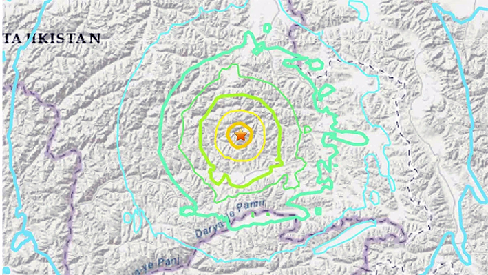 Terremoto de 6.8 grados sacude el sur de Tayikistán