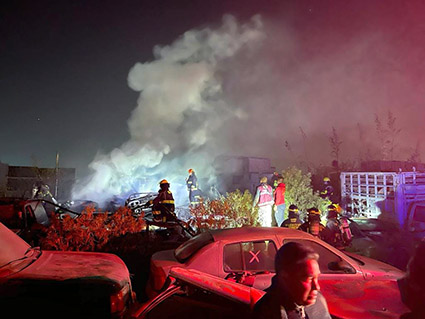 Se incendió corralón municipal