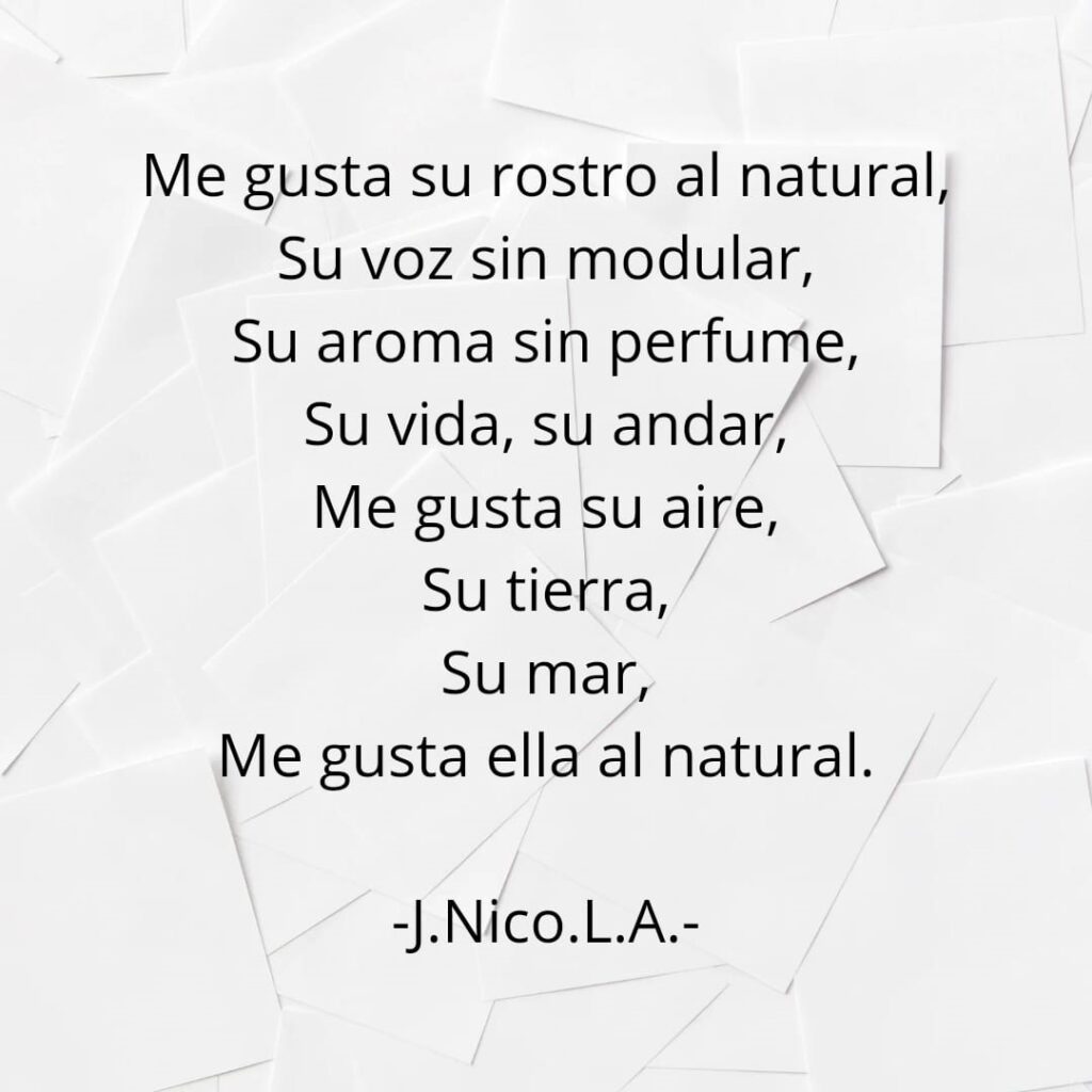 Me gusta su rostro al natural,…