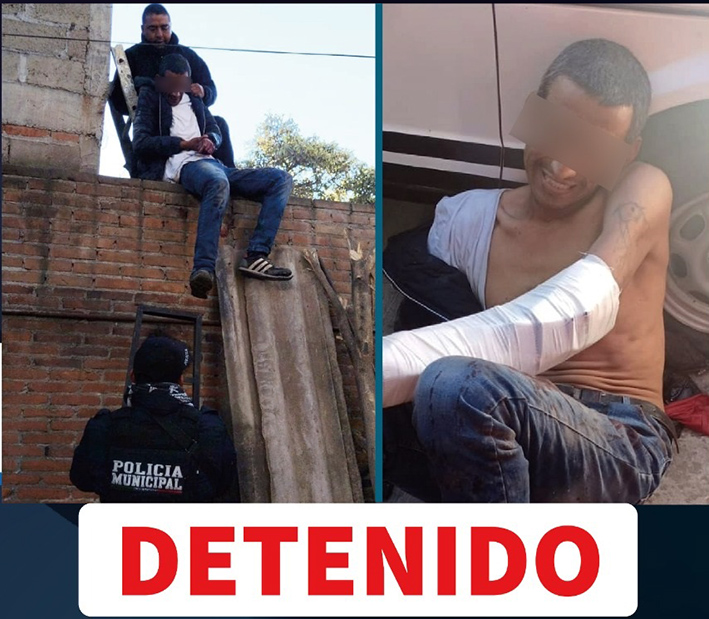 Policías frustran robo a casa y detienen a un hombre