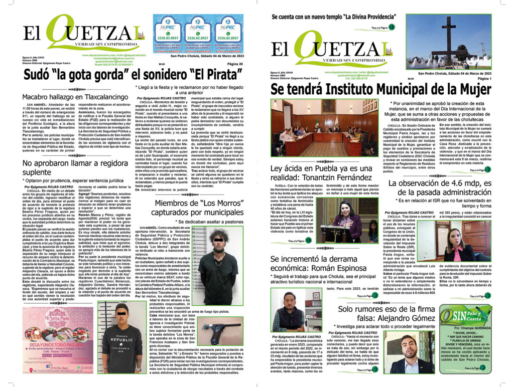 Nuestra Portada, Edición 2583, 04 Marzo 2023