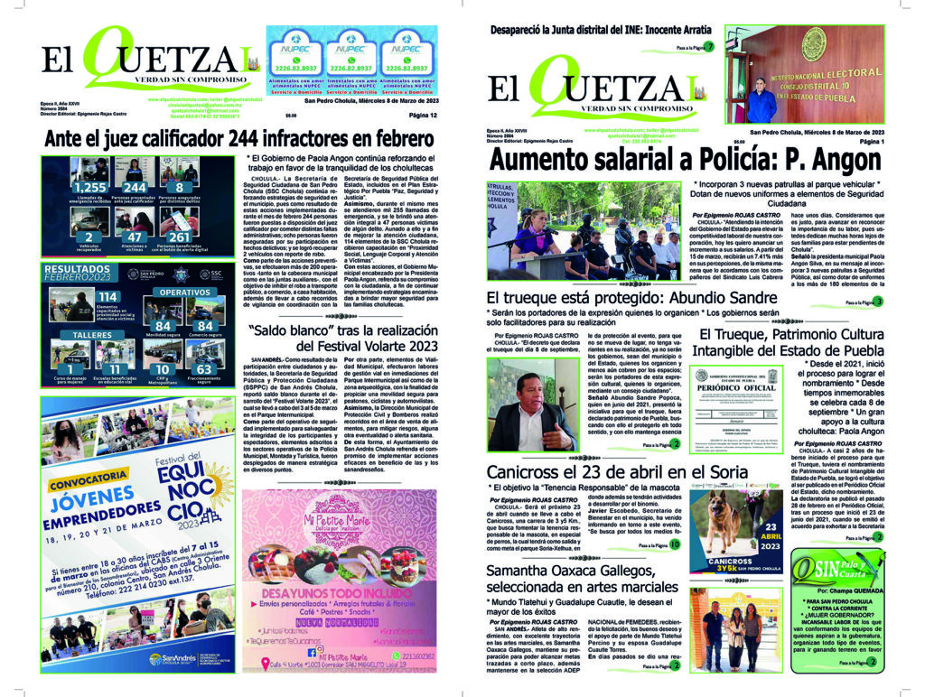 Nuestra Portada, Edición 2584, 08 Marzo 2023