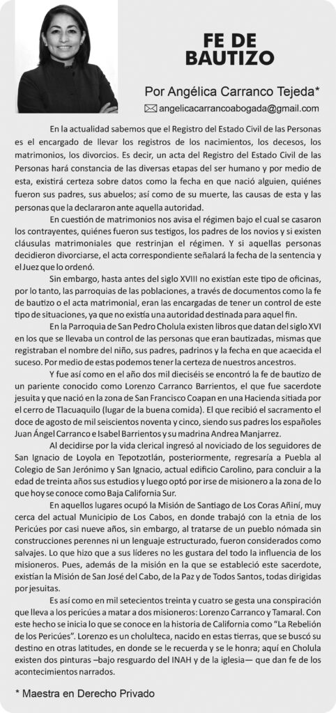 Fe de Bautizo