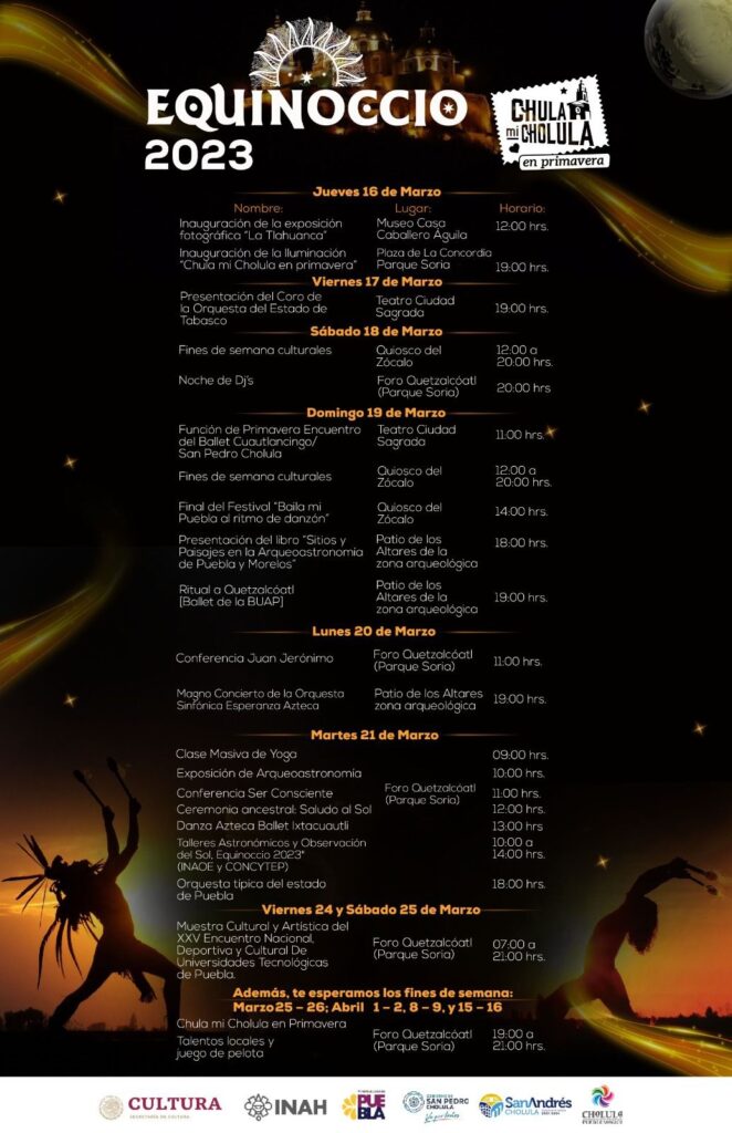 Programa Festival Equinoccio Cholula 2023