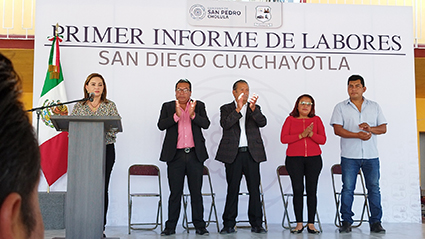 Miguel Tello, rindió su informe de labores  * Agradeció el apoyo brindado por la alcaldesa