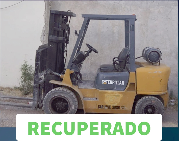 Montacargas robado recupera policía municipal