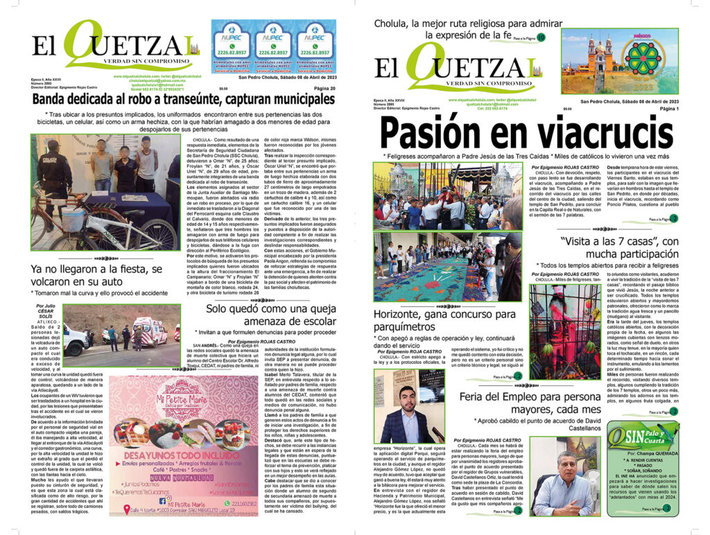 Nuestra Portada, Edición 2593, 08 abril  2023