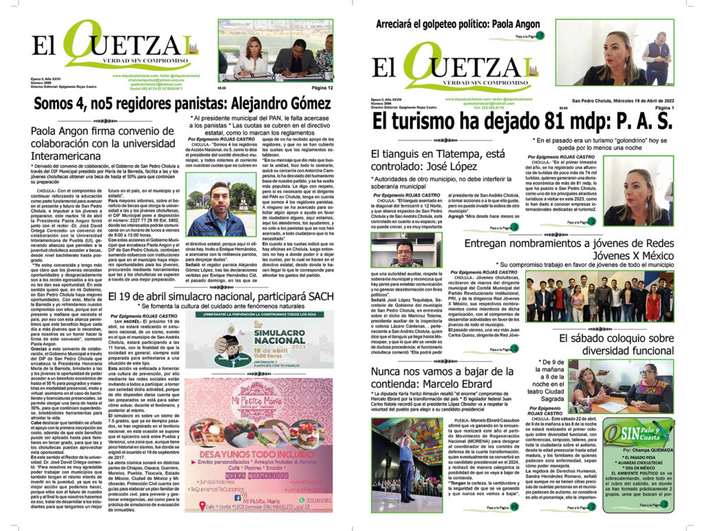 Nuestra Portada Edición 2596, 19 Abril 2023