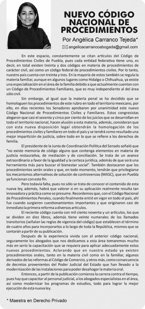 Nuevo Código Nacional de Procedimientos