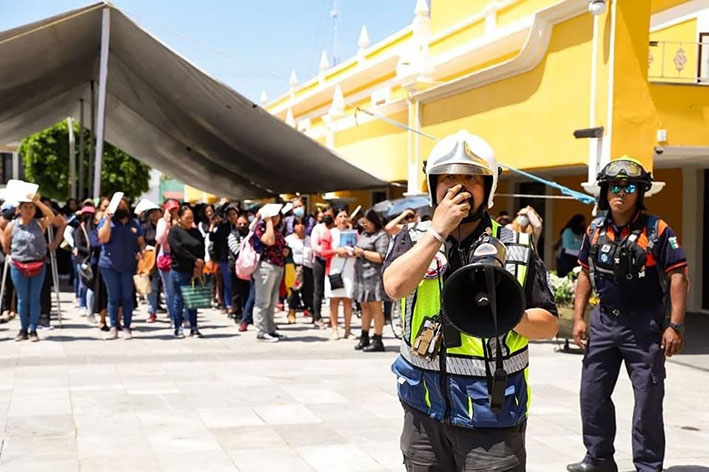 Presentes en el 1er simulacro nacional