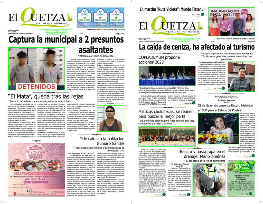 Nuestra Portada Edición 2607, 27 Mayo 2023