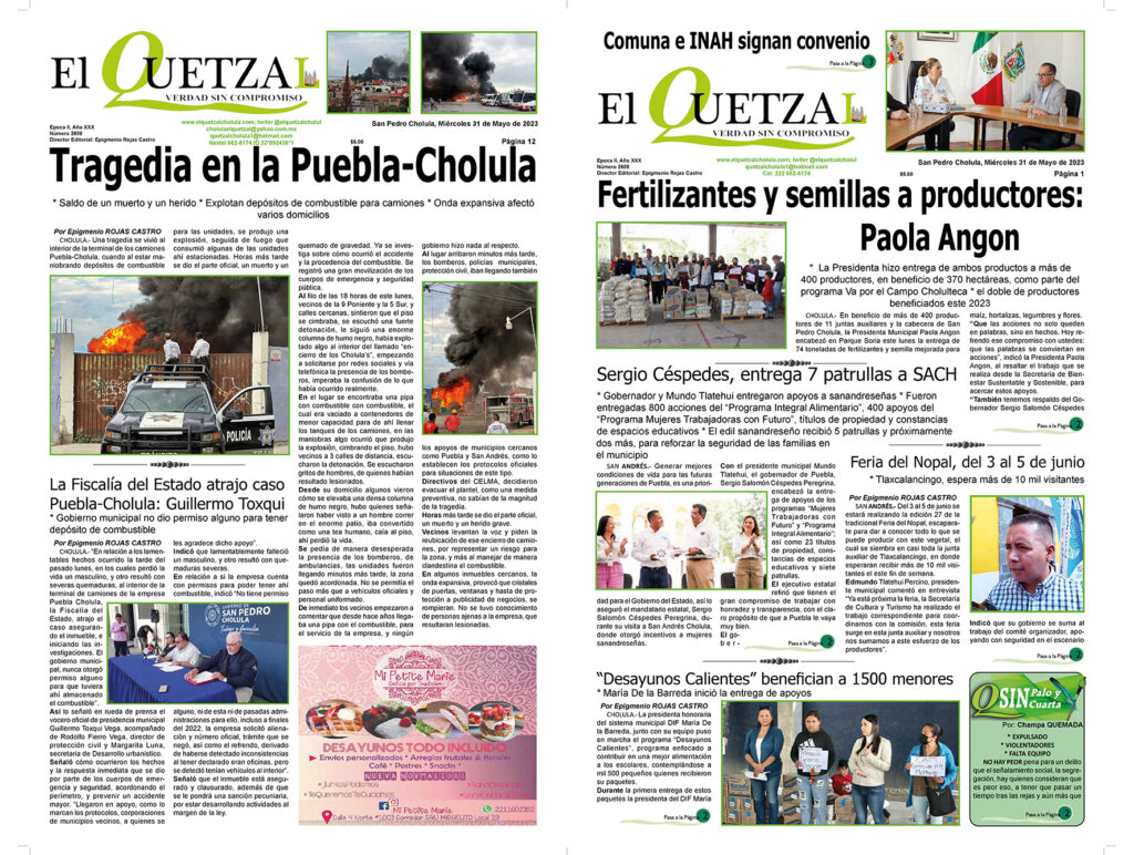 Nuestra Portada, Edición 2608, 31 Mayo 2023