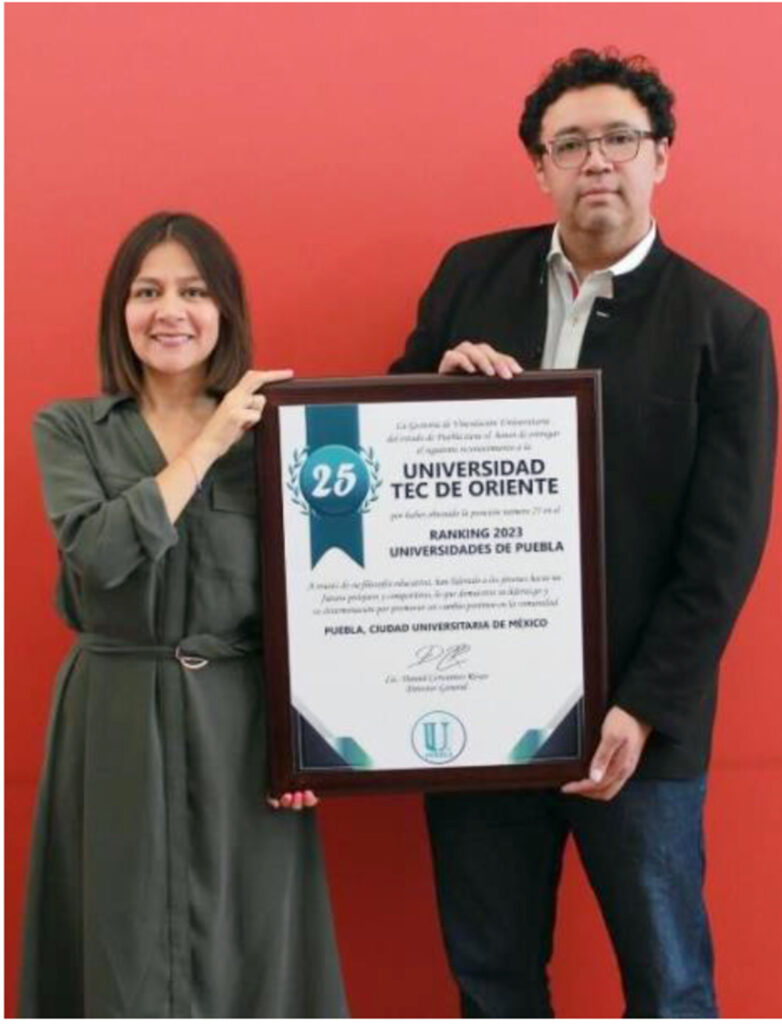 #OrgulloTDO, la Universidad Tec de Oriente lugar 25 de 172 universidades evaluadas en el Ranking 2023