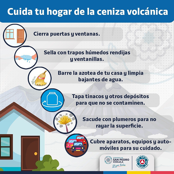 Emite comuna recomendaciones ante caída de ceniza, en apego a disposiciones estatales