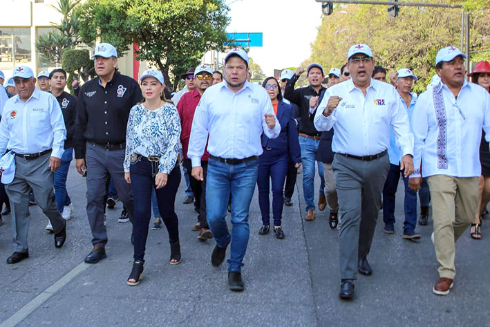 Paola Angon, en el desfile del 1 de mayo