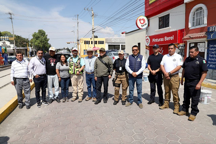 Operativo en tianguis de la col. Lázaro Cárdenas