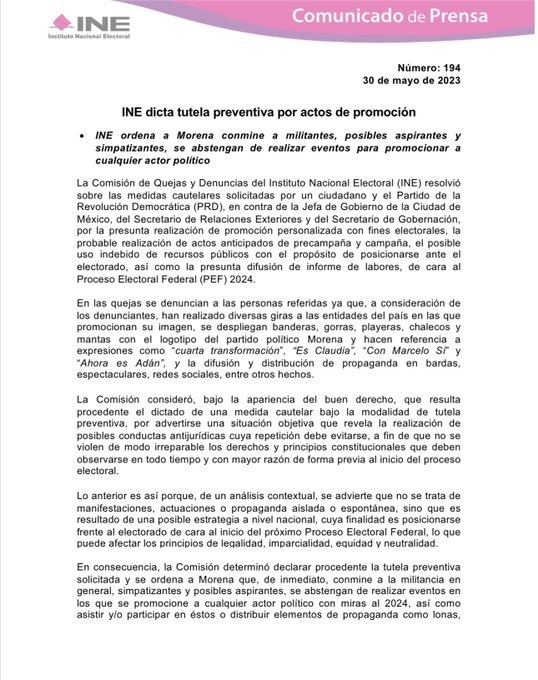 INE mete freno a proselitismo de “corcholatas”