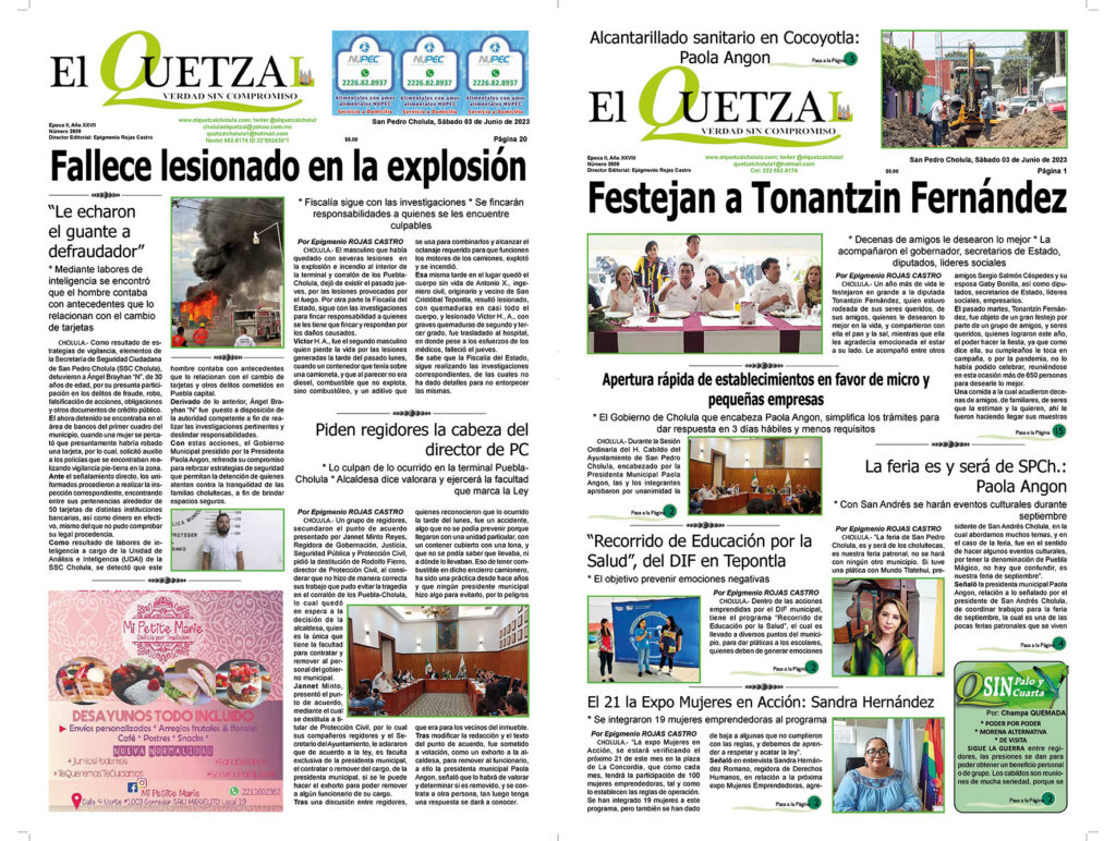 Nuestra Portada, Edición 2603, 03 Junio 2023