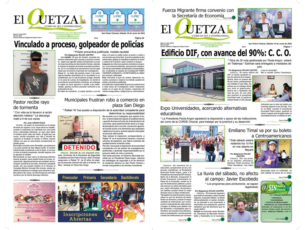 Nuestra Portada, Edición 2611, 10 Junio 2023