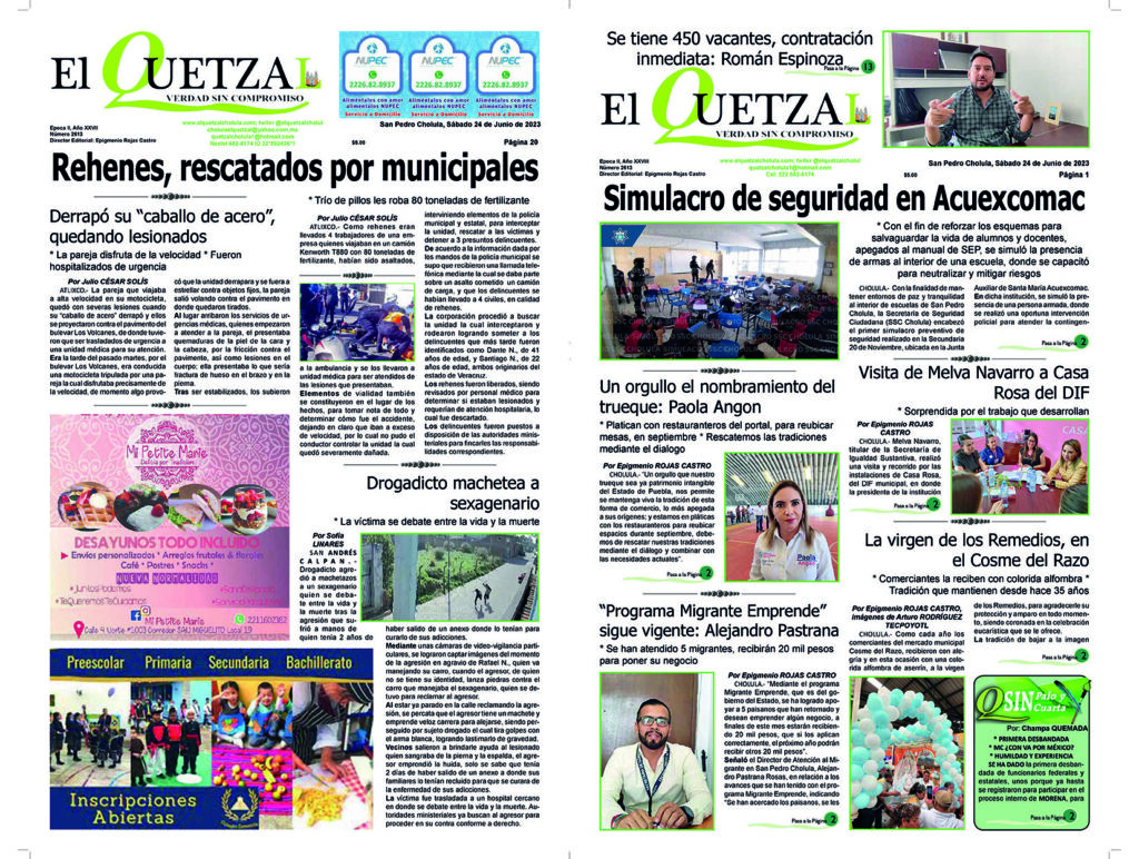 Nuestra Portada Edición 2613, 17 Junio 2023