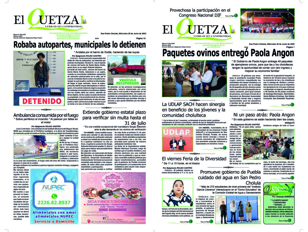 Nuestra Portada, Edición 2616, 28 Junio 2023
