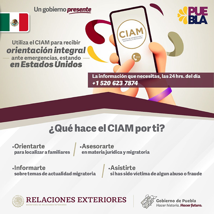 Mediante Centro de Información, gobierno del Estado respalda a migrantes poblanos
