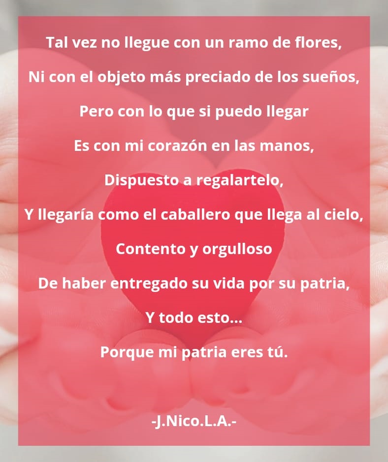 Tal vez no llegue con un ramo de flores,…