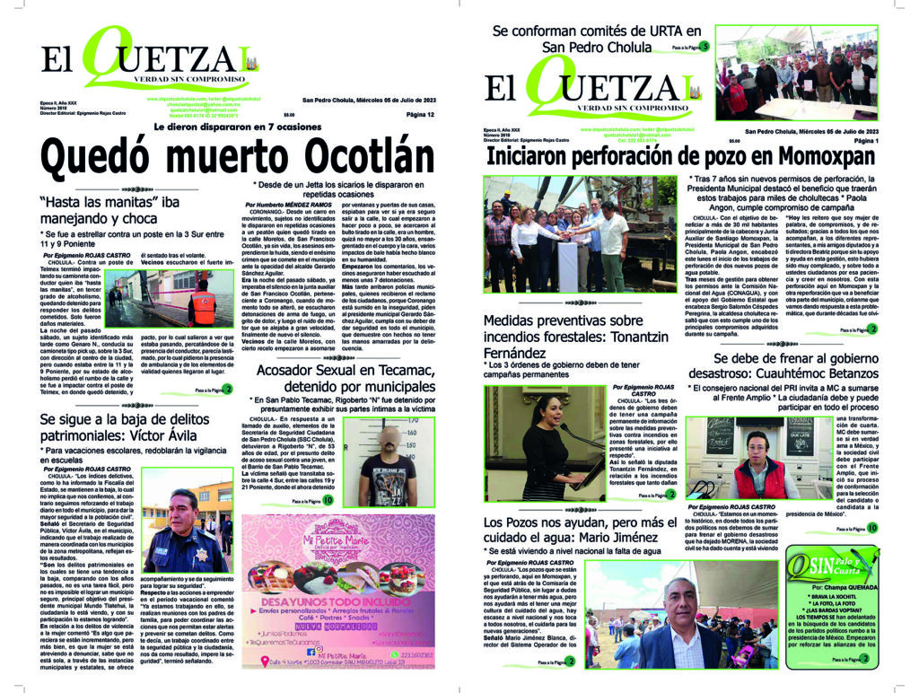 Nuestra Portada, Edición 2618, 05 Julio 2023
