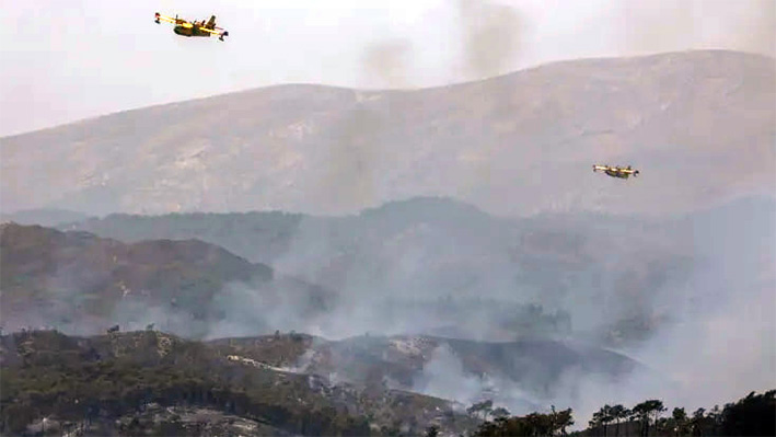 Panorama en Grecia por incendios forestales mejora