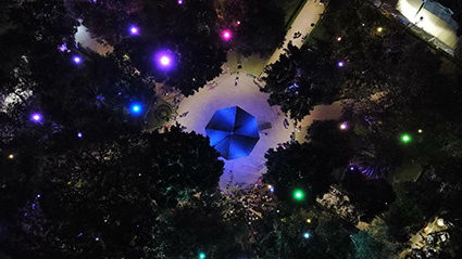 Nuevo Iluminación del zócalo de San Pedro Cholula