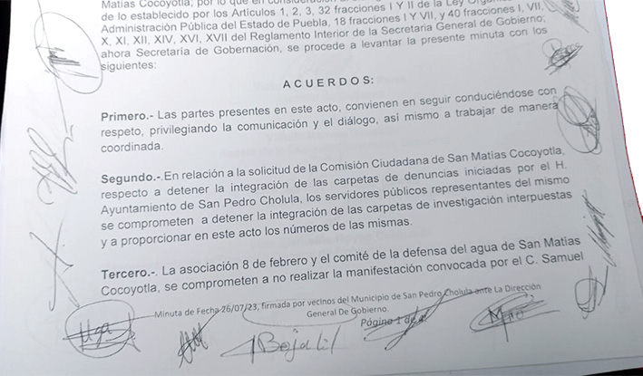 Incumple la 9 de Febrero acuerdos